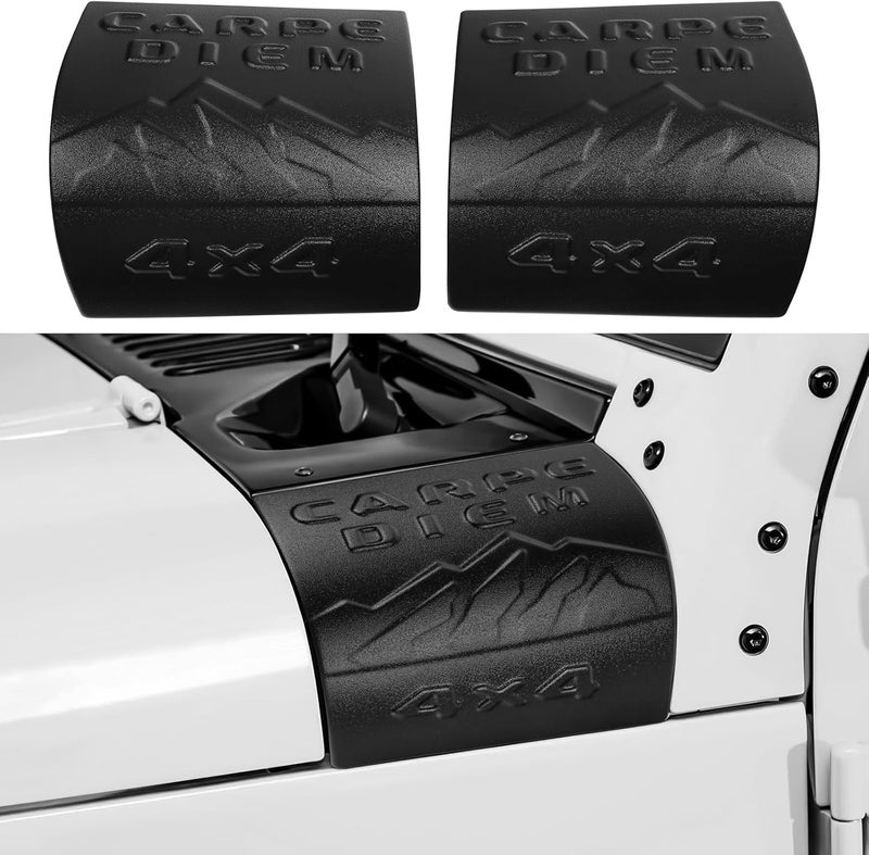BIBLOZ Cowl Body Armor Outer Cowling Cover for 2007-2017 Jeep Wrangler JK JKU Accessories Rubicon Sahara Unlimited Outer Cowl Covers Corner Guards - Image 1